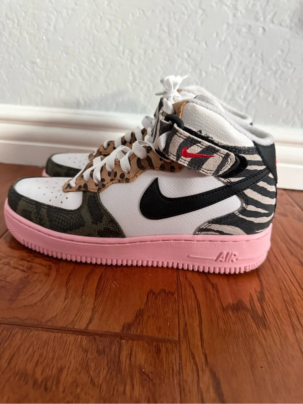 Nike Airforce 1 high tops- animal print size 8 women